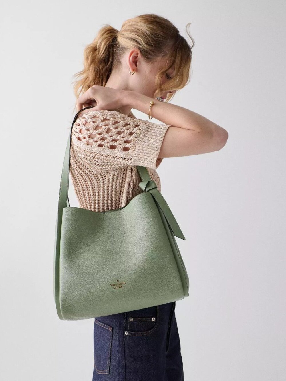 NEW Kate Spade Knott Large Carryall Bag Balsam Green